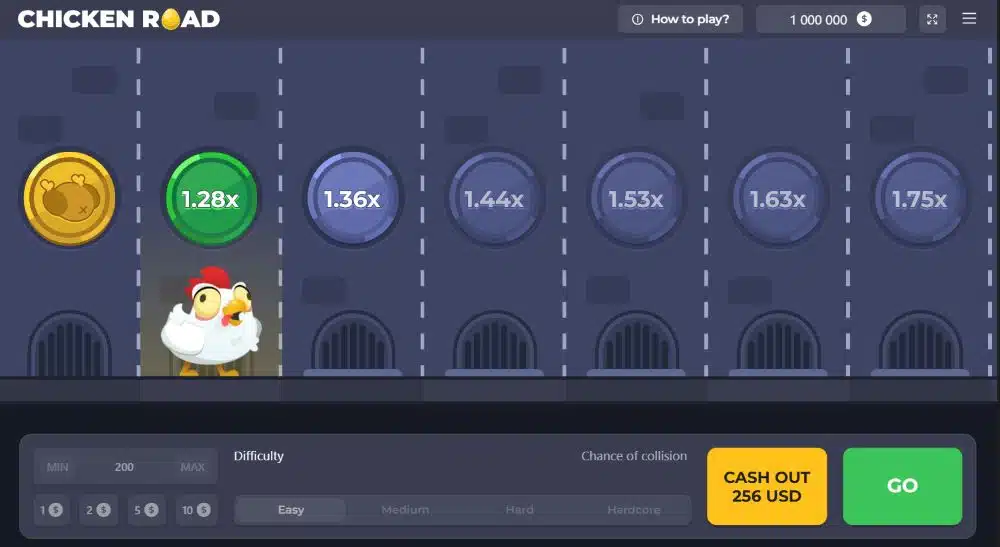 التعليمات: كيفية البدء في لعب Chicken Road